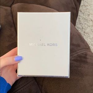 Michael Kors hot pink fur pompom key ring